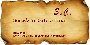Serbán Celesztina névjegykártya